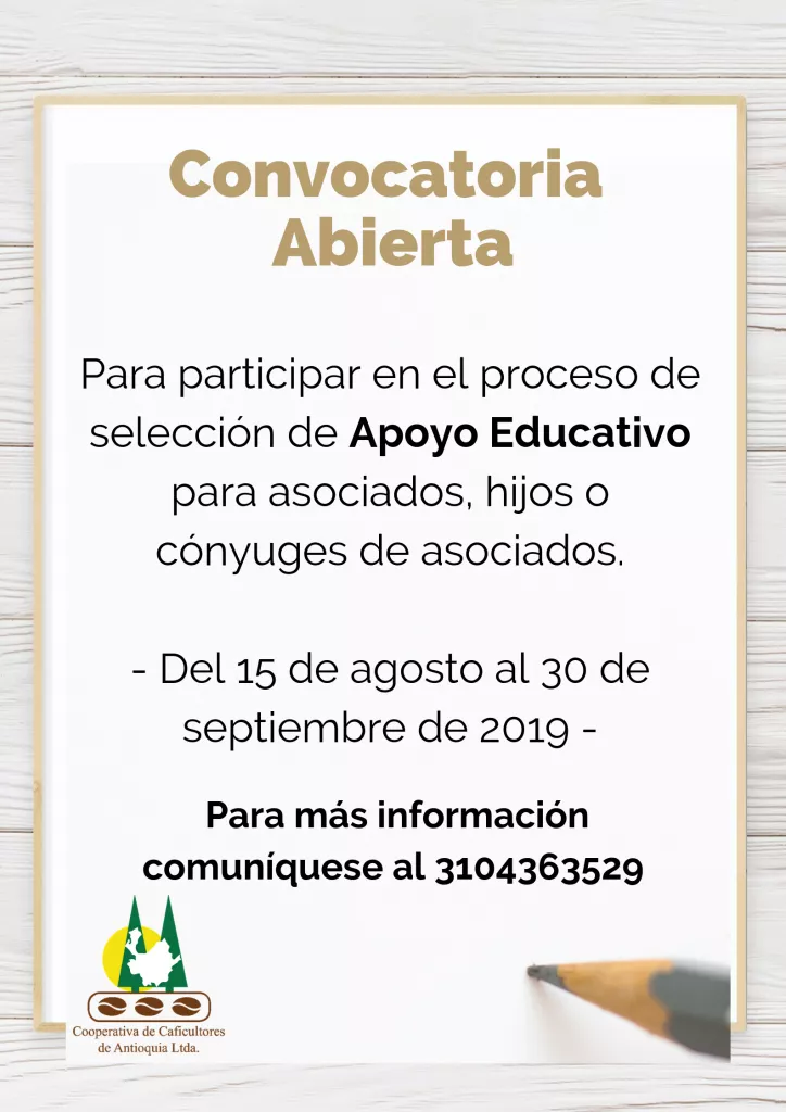Convocatoria Abierta Apoyo Educativo
