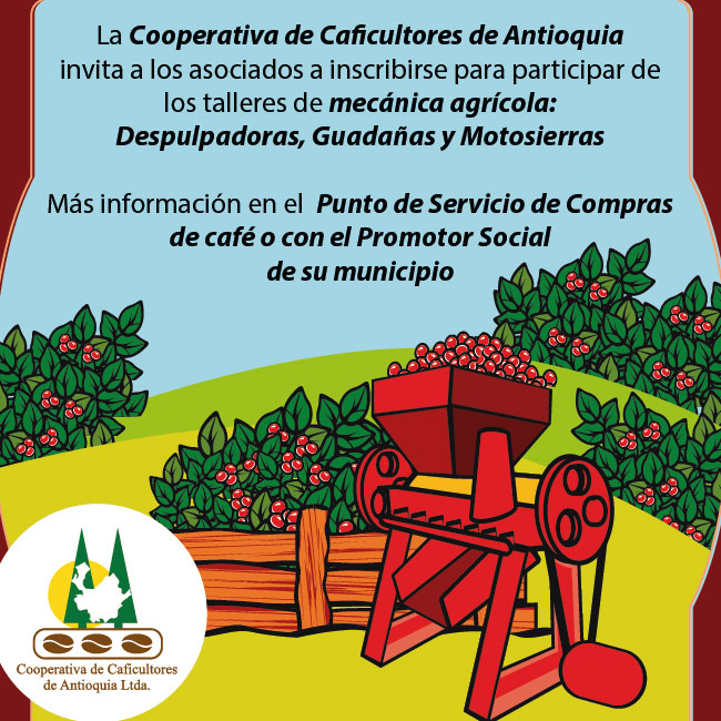Talleres de mecánica agrícola: Despulpadoras, Guadañas y Motosierras