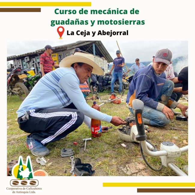 Curso de mecánica de guadañas y motosierras. La Ceja y Abejorral