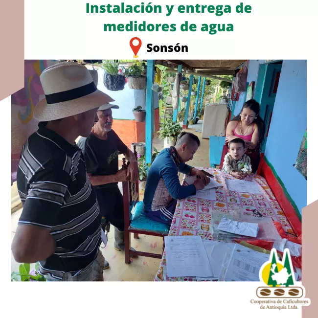 Instalación y entrega de medidores de consumo de agua. Sonsón