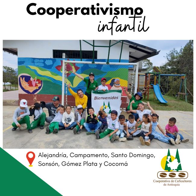 Cooperativismo infantil: Alejandría, Campamento, Santo Domingo, Sonsón, Gómez Plata y Cocorná