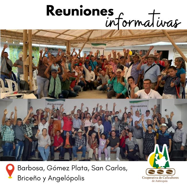 Reuniones informativas: Barbosa, Gómez Plata, San Carlos, Briceño y Angelópolis