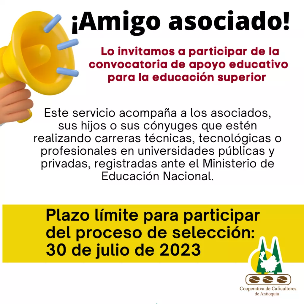 Convocatoria Abierta: proceso de selección de beneficiarios al apoyo educativo para la educación superior 2023
