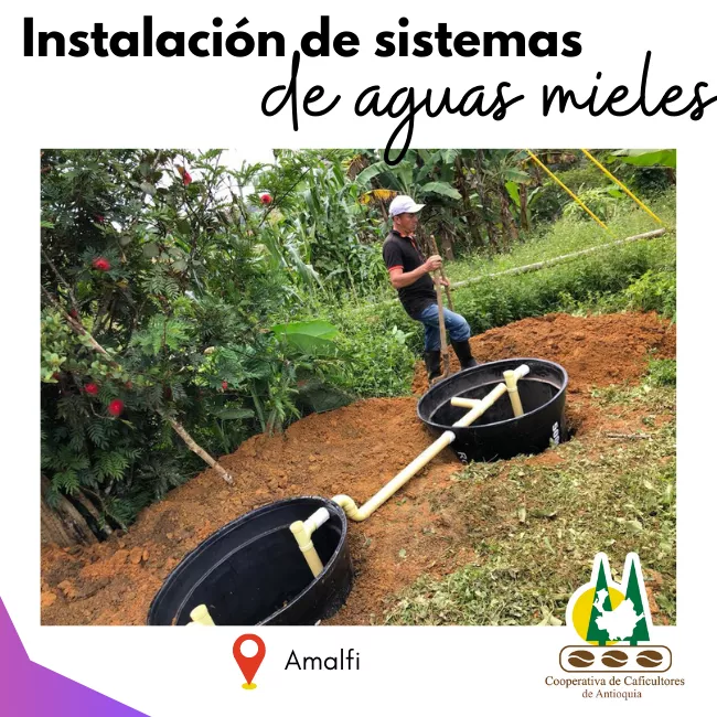 Instalación del sistema de tratamiento de aguas mieles: Amalfi
