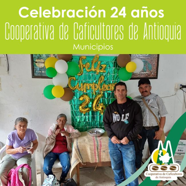 Cumpleaños Cooperativa de Caficultores de Antioquia: Municipios