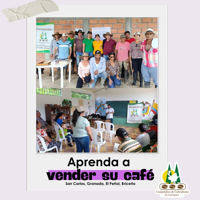 Aprenda a vender su café: San Carlos, El Peñol, Briceño y Granada